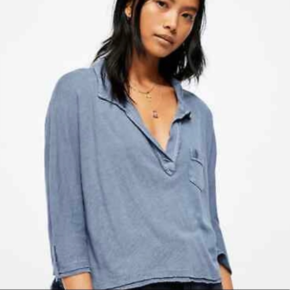 We The Free Cropped V Neck